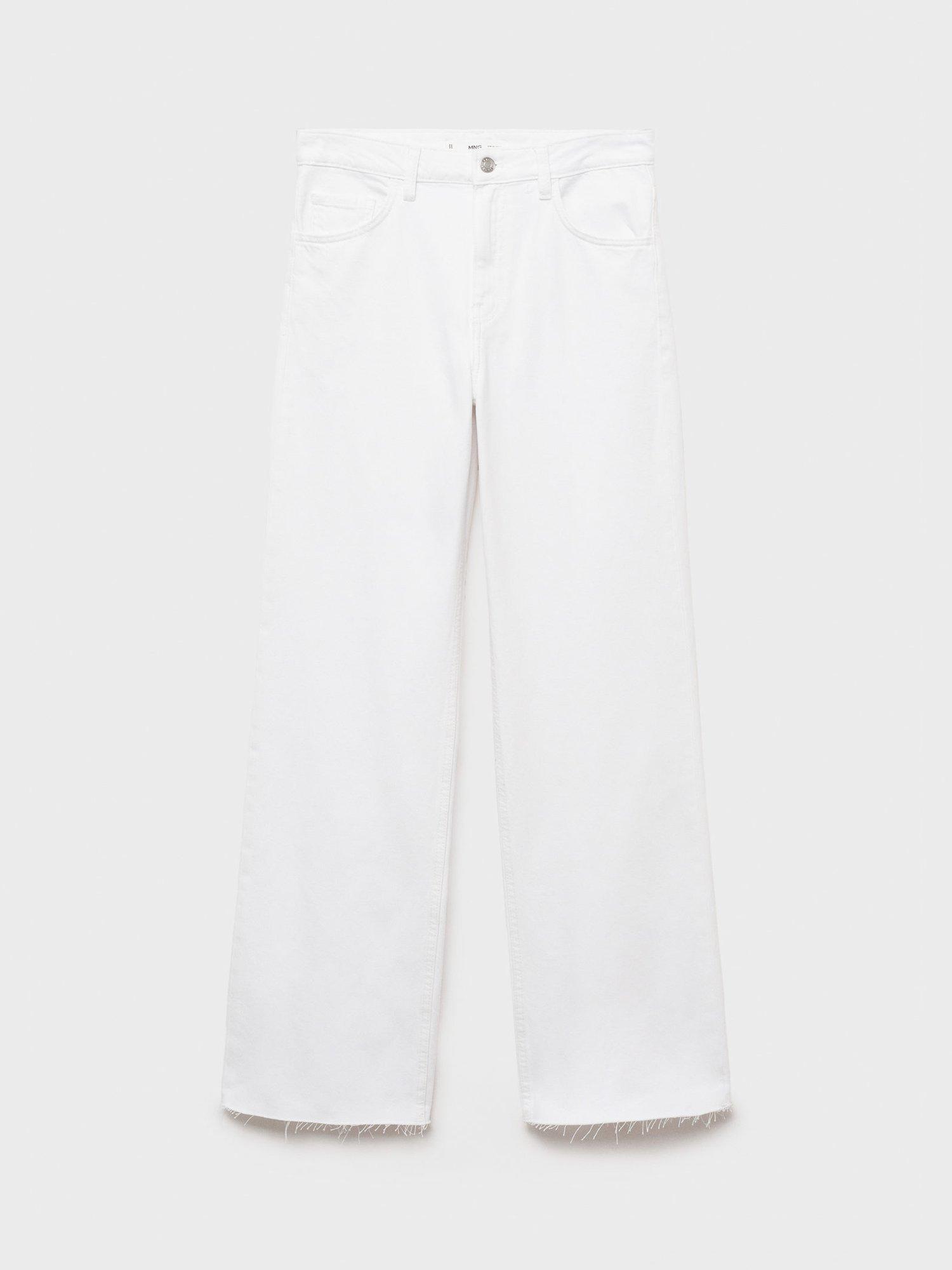 Product image 3 of 8, which shows Mango Danila High Rise Wide Leg Jeans, White, 10