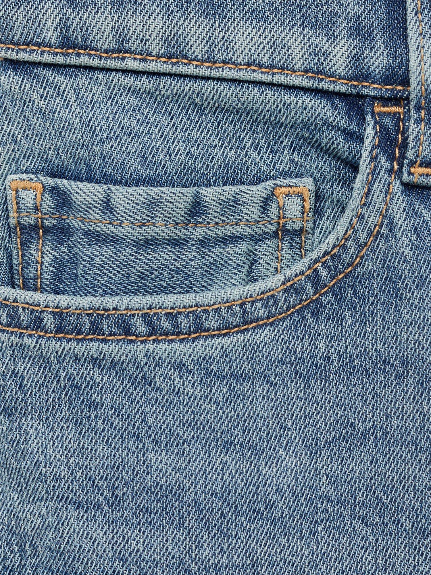 Product image 5 of 8, which shows Mango High Rise Comfort Mom Jeans, Medium Blue, 10