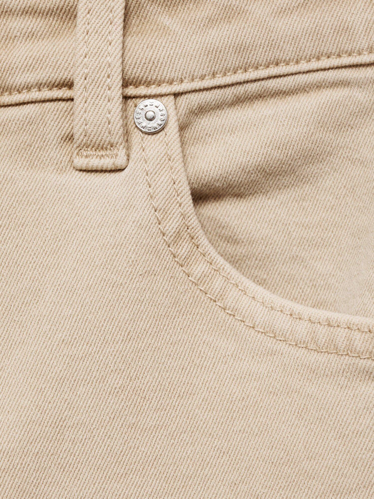 Product image 5 of 9, which shows Mango Sienna Flared Cropped Jeans, Light Pastel Brown, 6