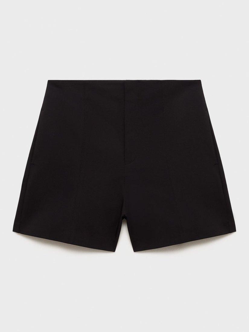 Product image 3 of 8, which shows Mango Malu High Waisted Shorts, Black, 8