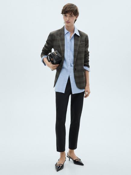 Mango Malu Straight Trousers - view 2, Black