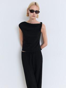 Mango Riga Tailored Trousers, Black - view 2, Black