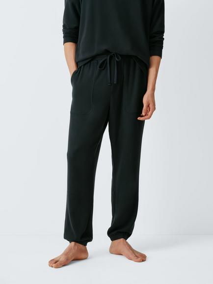 John Lewis Cosy Lounge Pants, Grey Charcoal, Black