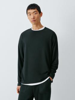 John Lewis Cosy Lounge Top, Grey Charcoal, Black