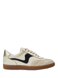 Moda in Pelle Bergamot Leather Lace Up Trainers, Off White