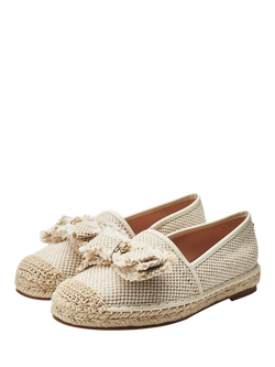 Moda in Pelle Erica Textile Espadrille Loafers, Natural - view 2, Natural