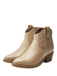 Moda in Pelle Bracknell Leather Western Boots, Cream