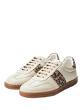 Moda in Pelle Alnick Leather Lace Up Trainers, Off White