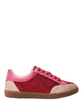 Moda in Pelle Alnmouth Suede Lace Up Trainers, Pink/Red, Pink/Red