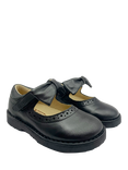 Young Soles Martha Bow Mary Jane Leather Shoes, Black