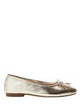 Moda in Pelle Ealing Leather Ballerina Flat Shoes, Gold