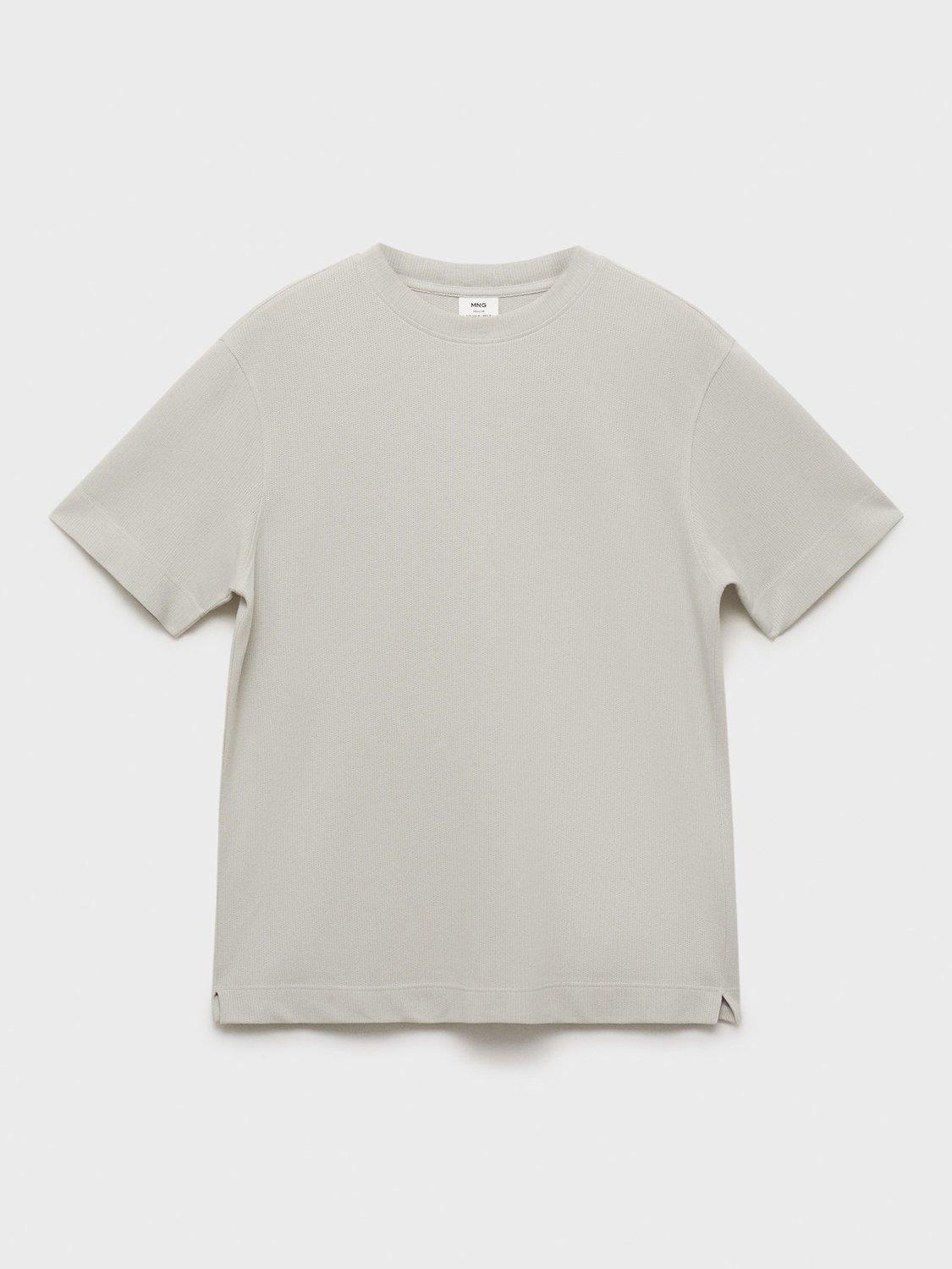 Product image 3 of 8, which shows Mango Circo Cotton Linen Blend T-Shirt, Natural Beige, XXL