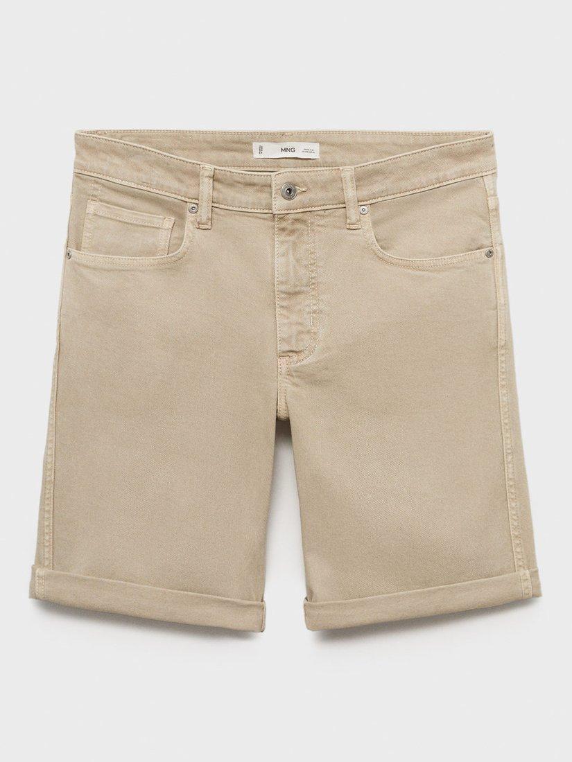 Product image 3 of 8, which shows Mango Nepto Cotton Blend Shorts, Pastel Brown, 38