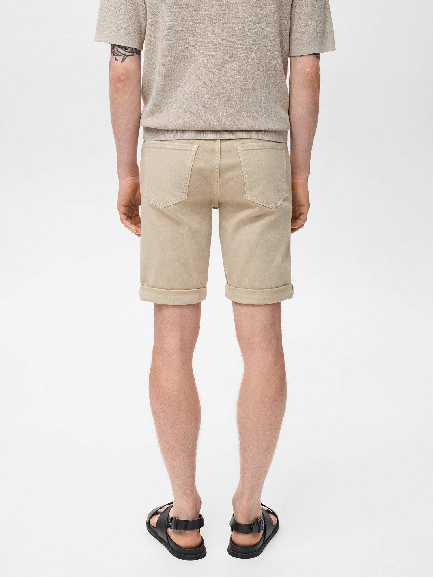 Product image 4 of 8, which shows Mango Nepto Cotton Blend Shorts, Pastel Brown, 38