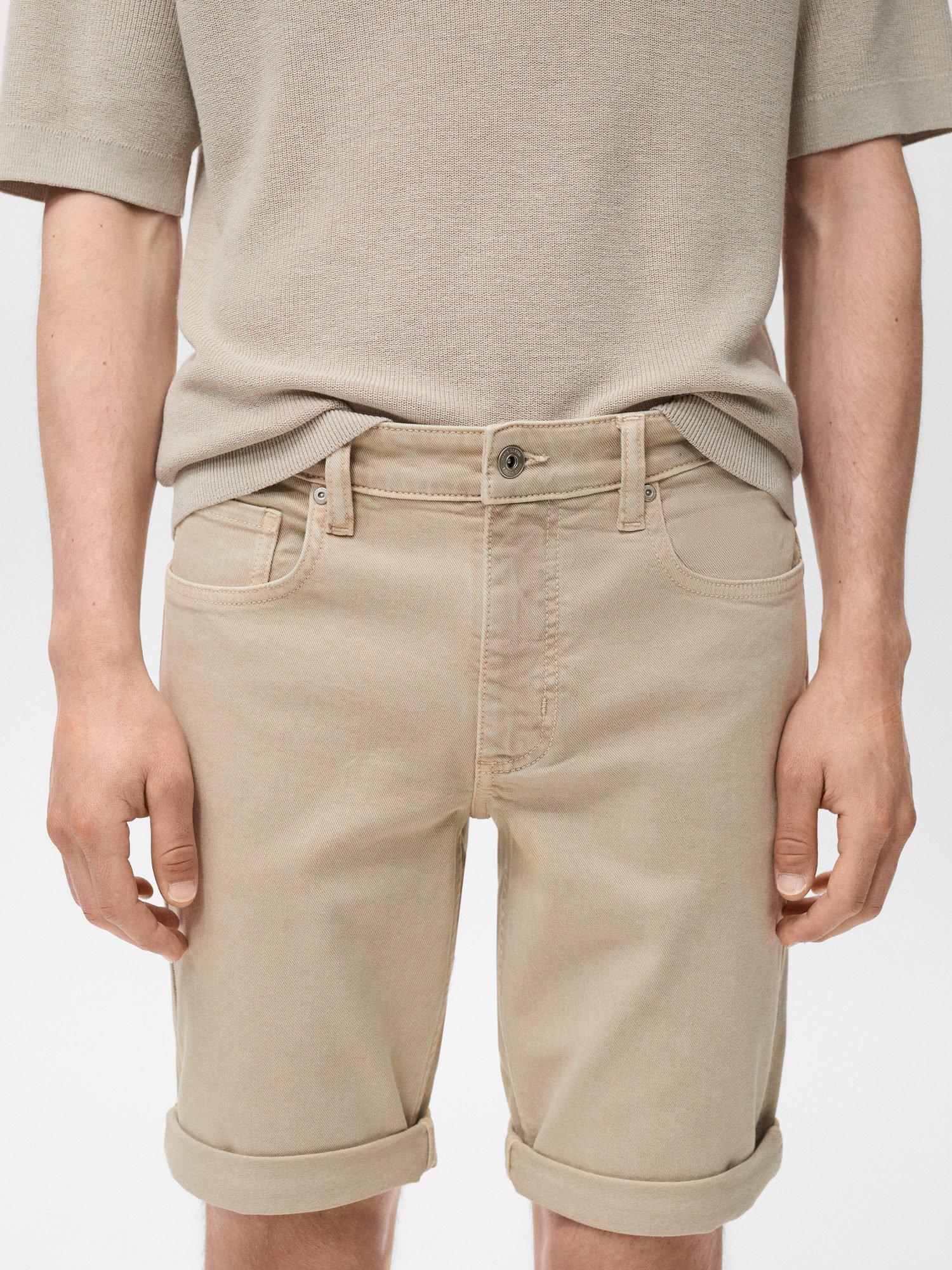 Product image 6 of 8, which shows Mango Nepto Cotton Blend Shorts, Pastel Brown, 38