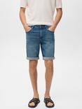 Mango Rock Slim Fit Denim Shorts