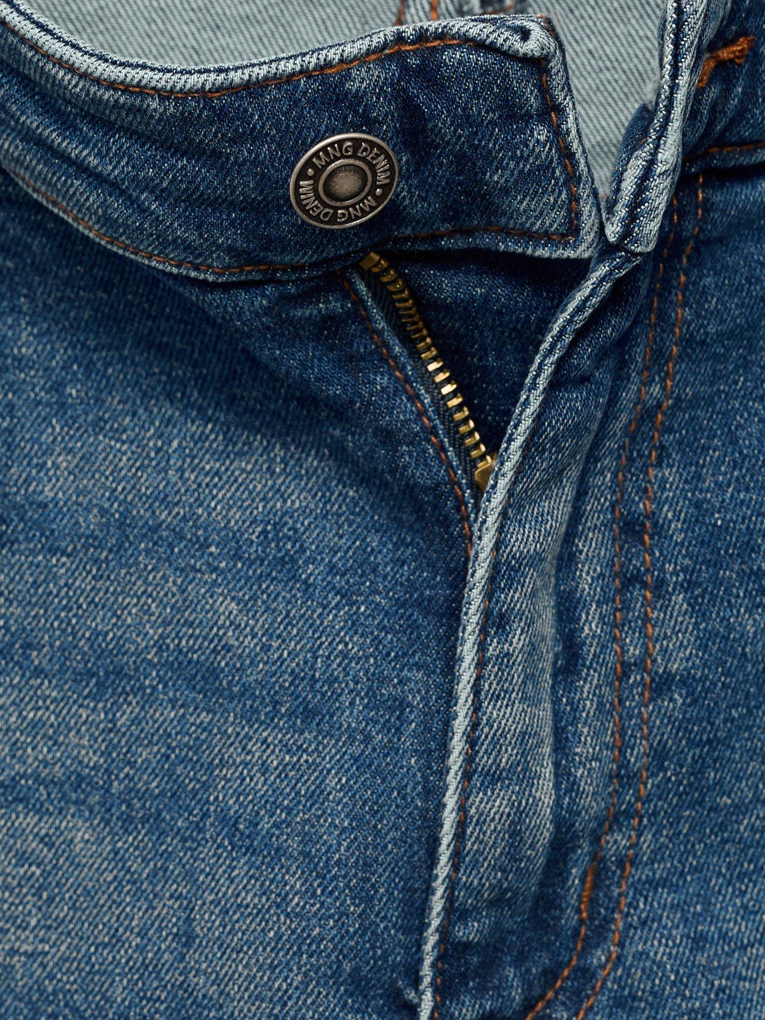 Product image 5 of 8, which shows Mango Rock Slim Fit Denim Shorts, Navy Blue, 29