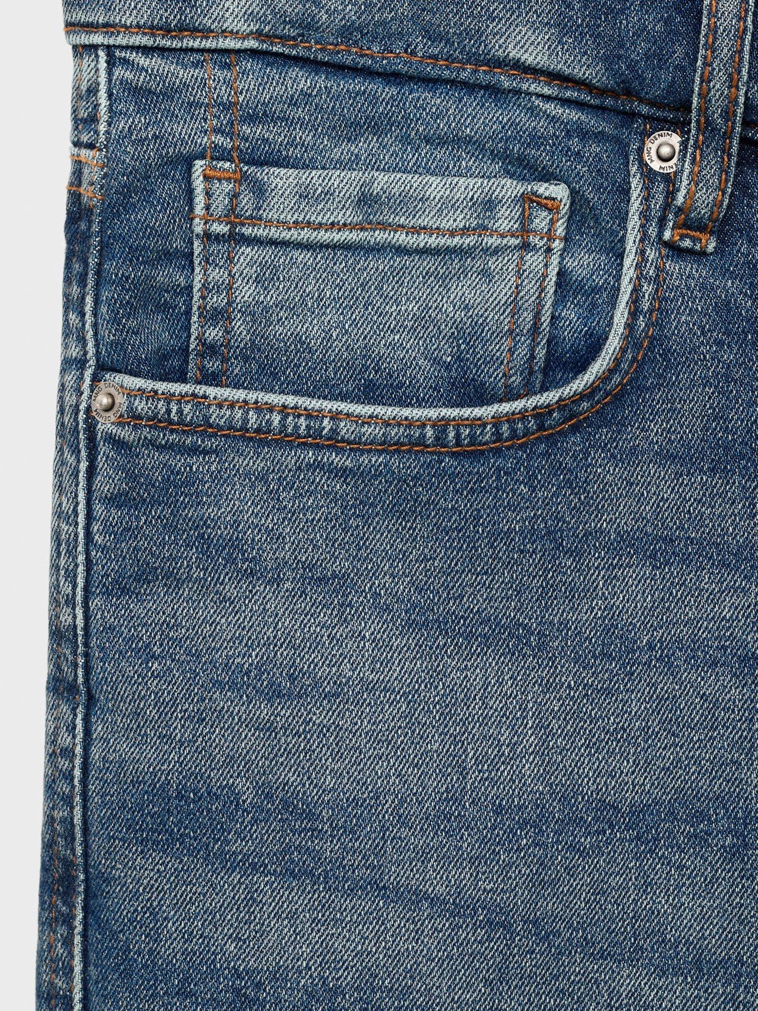 Product image 8 of 8, which shows Mango Rock Slim Fit Denim Shorts, Navy Blue, 29