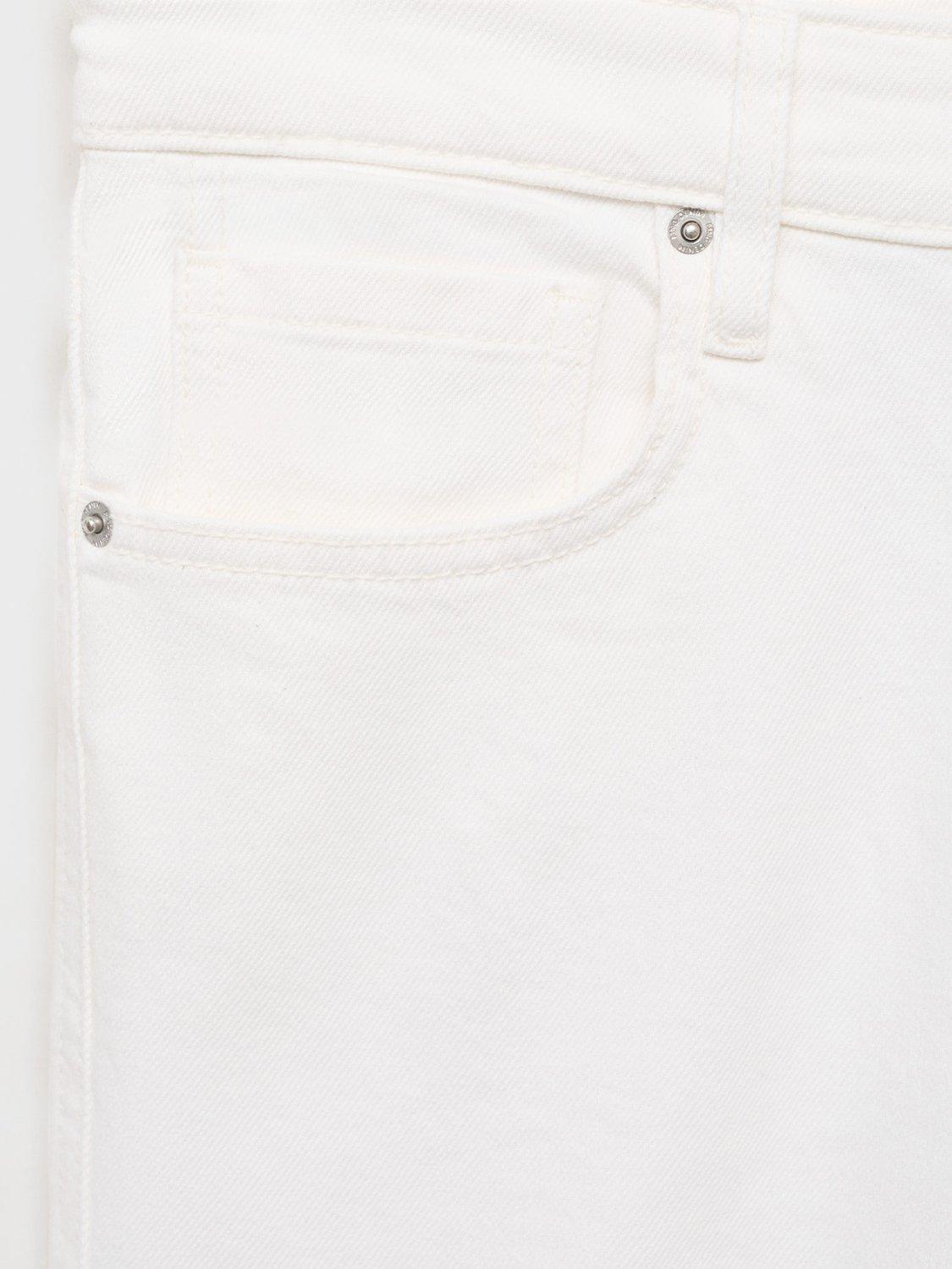 Product image 5 of 8, which shows Mango Rock Slim Fit Denim Shorts, White, 29