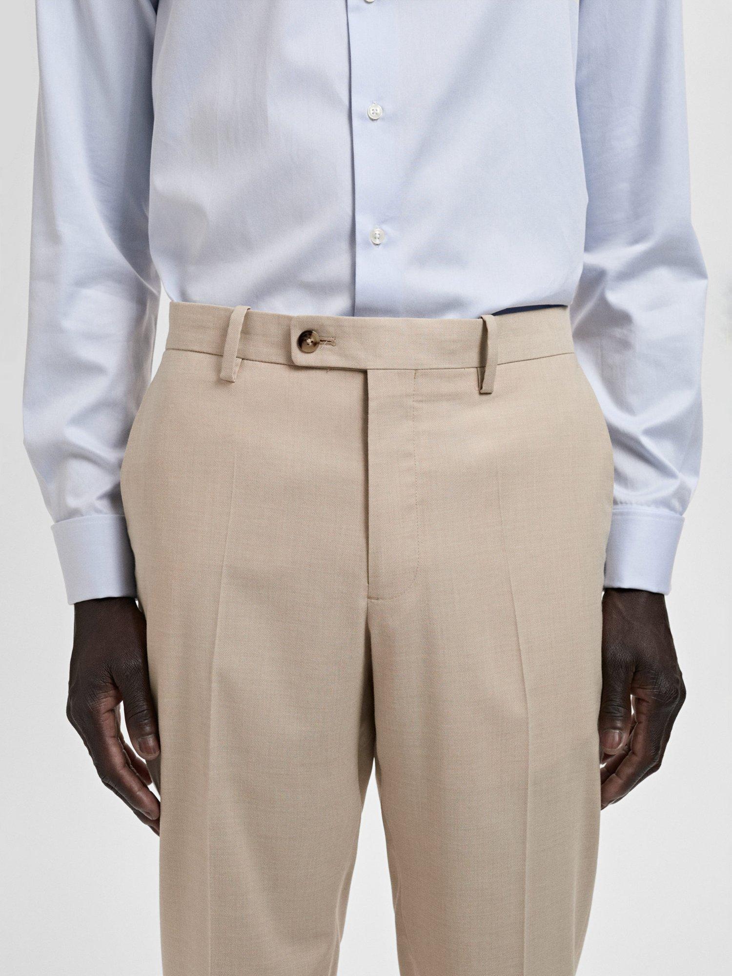 Product image 6 of 8, which shows Mango Milan Tailored Trousers, Light Beige, 32