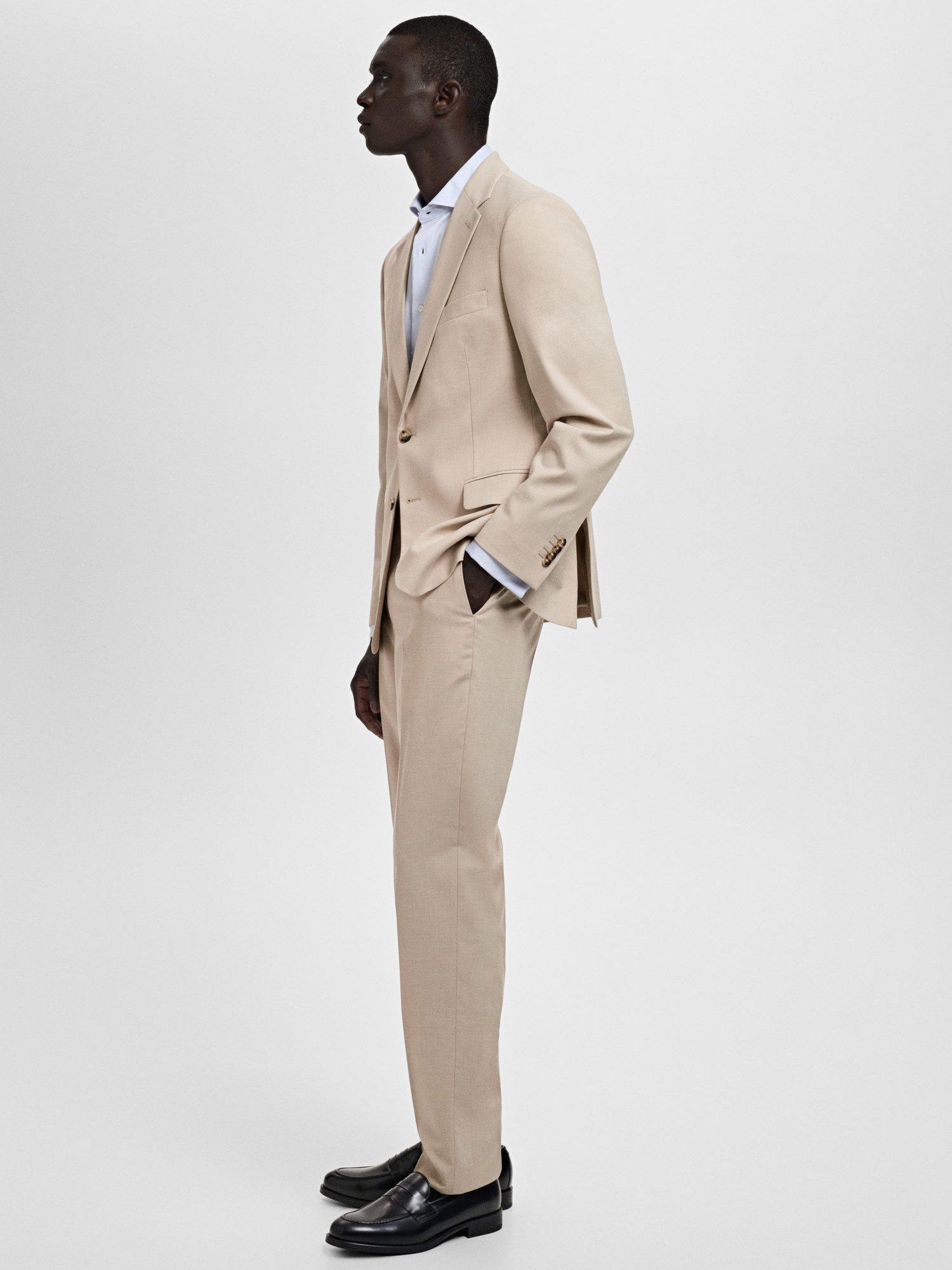 Product image 7 of 8, which shows Mango Milan Tailored Trousers, Light Beige, 32
