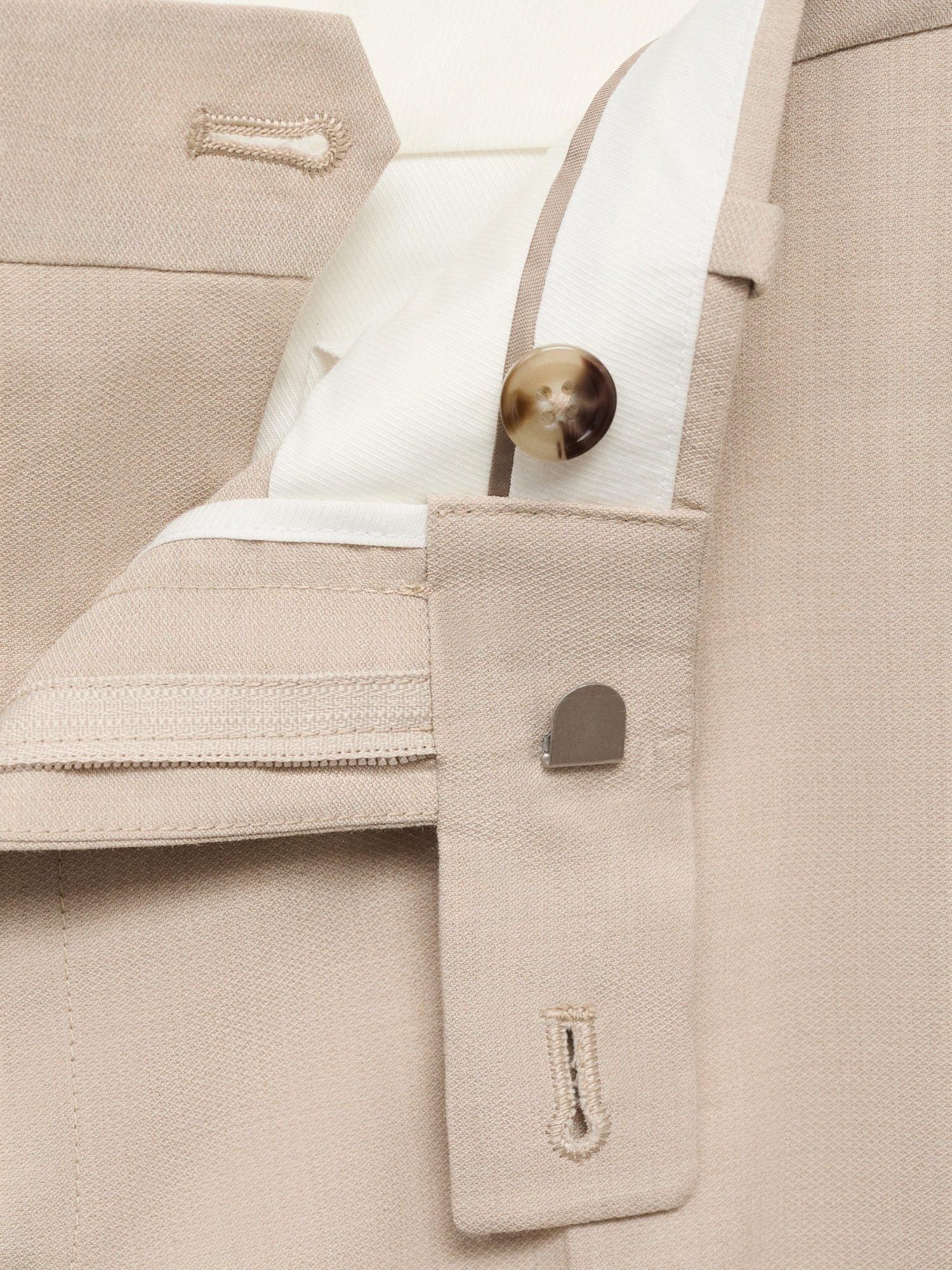 Product image 8 of 8, which shows Mango Milan Tailored Trousers, Light Beige, 32