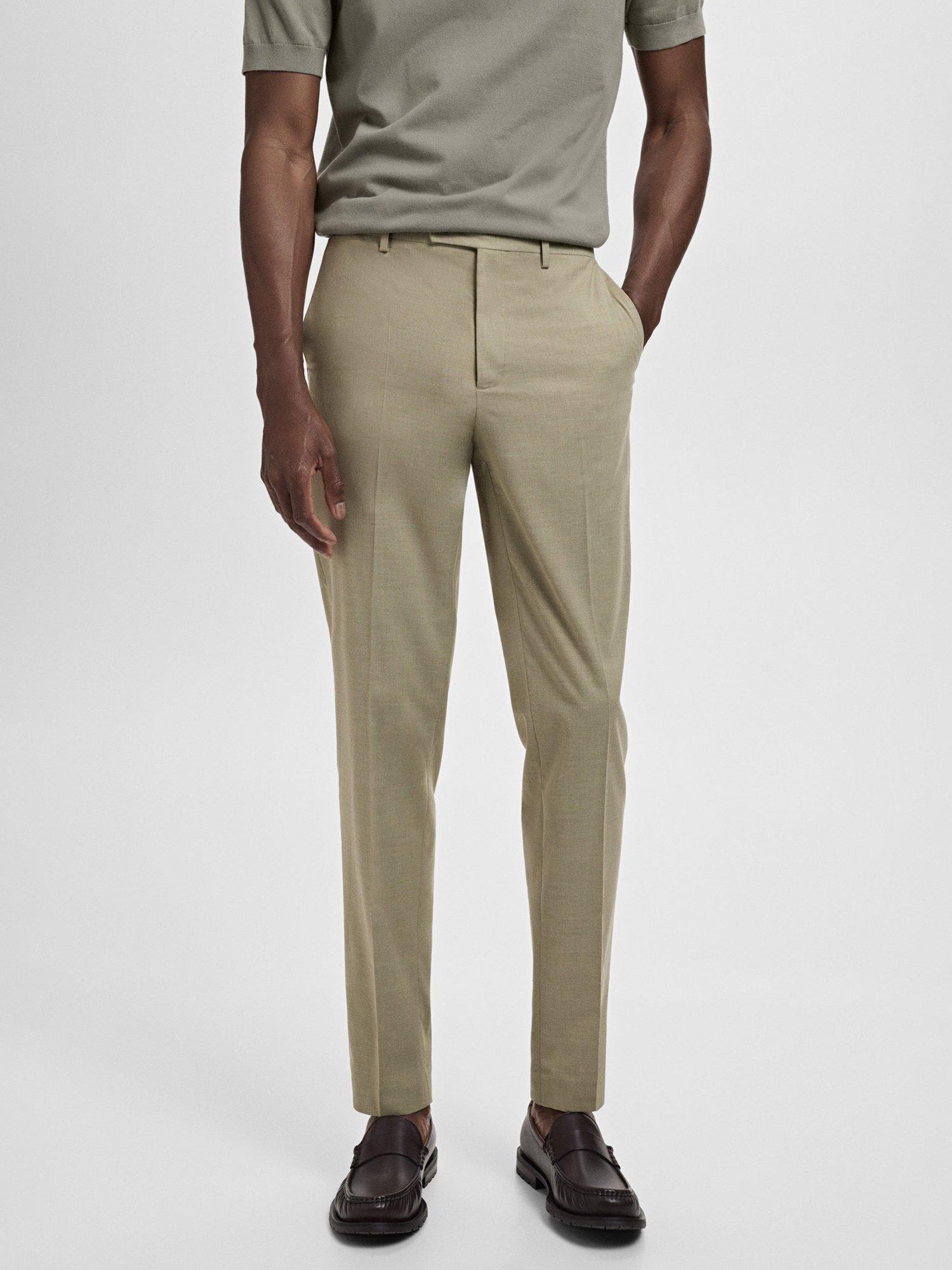 Product image 1 of 8, which shows Mango Milan Tailored Trousers, Green, 32