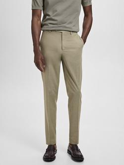 Mango Milan Tailored Trousers, Green