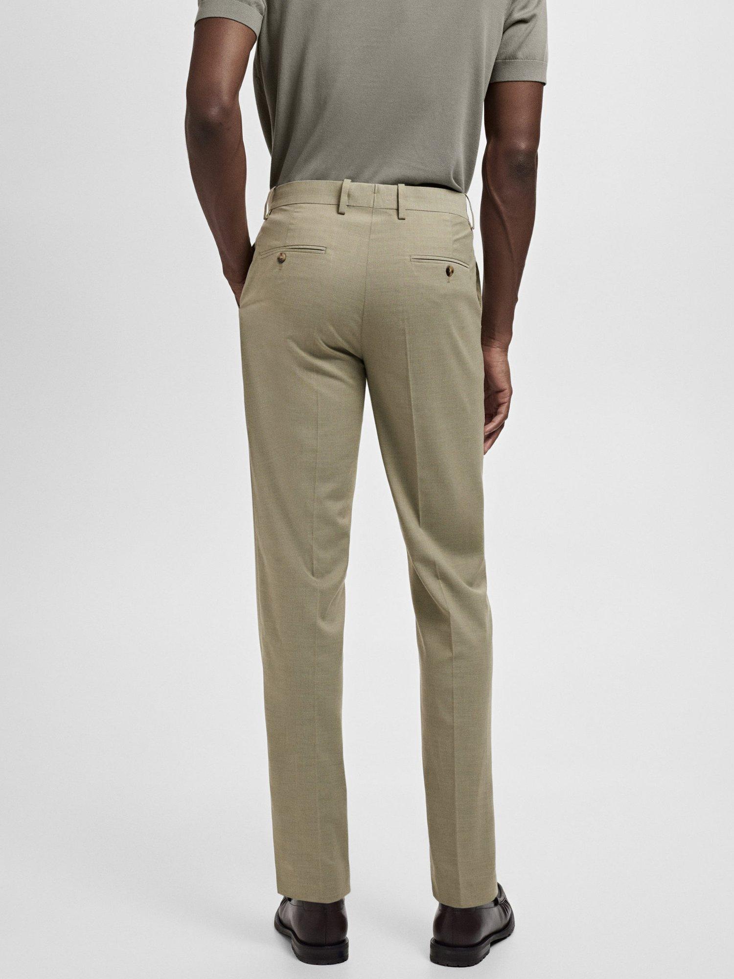Product image 4 of 8, which shows Mango Milan Tailored Trousers, Green, 32