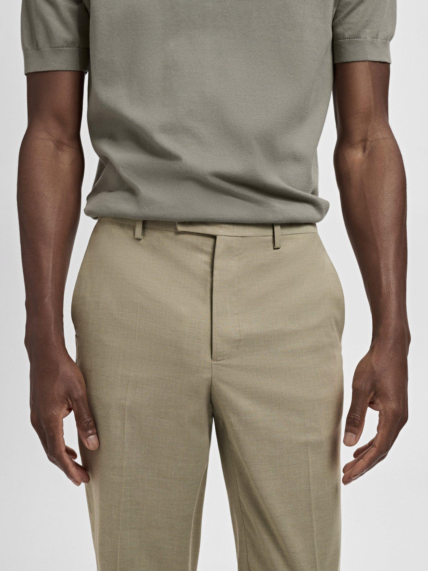 Product image 6 of 8, which shows Mango Milan Tailored Trousers, Green, 32