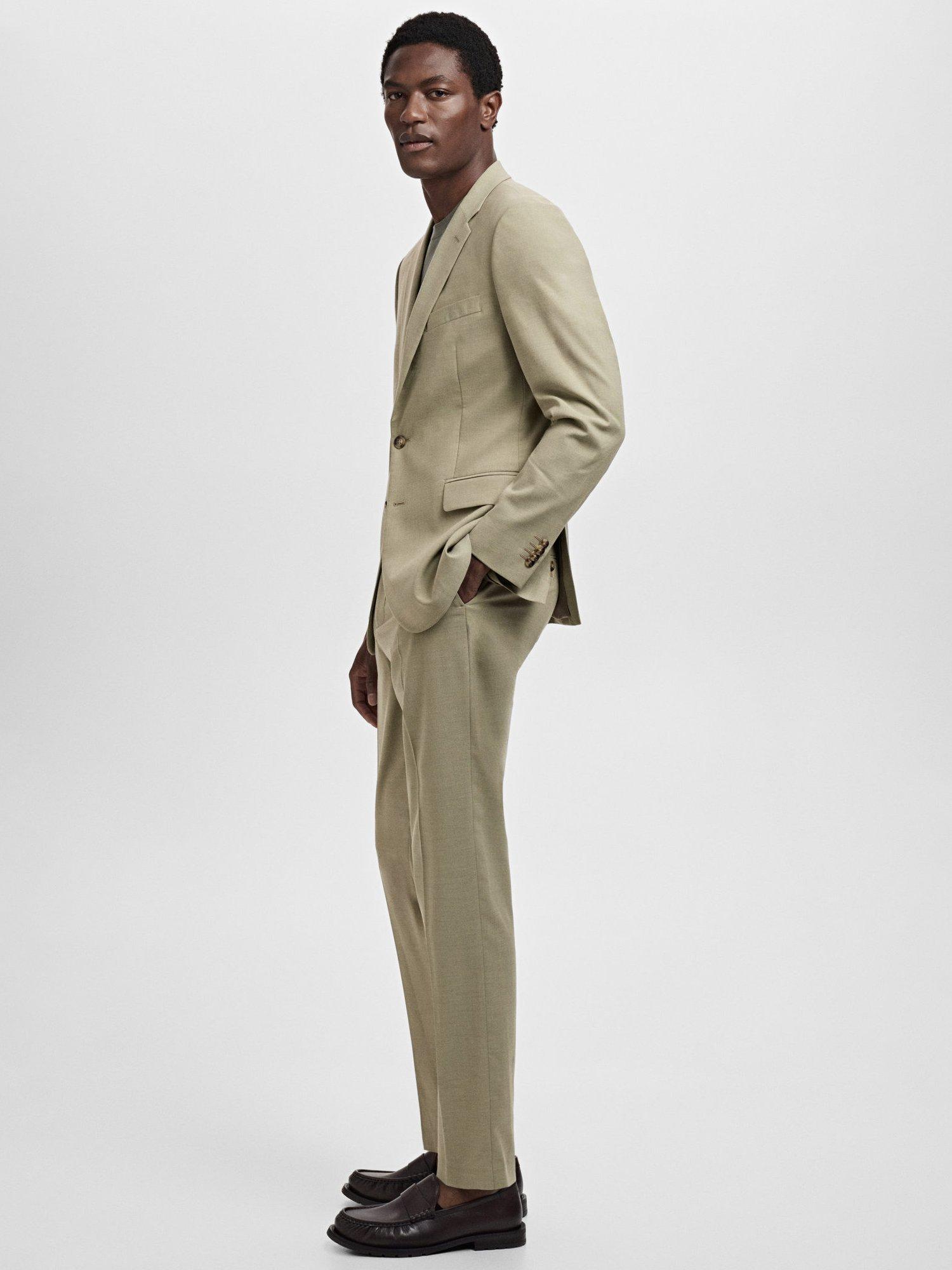 Product image 7 of 8, which shows Mango Milan Tailored Trousers, Green, 32