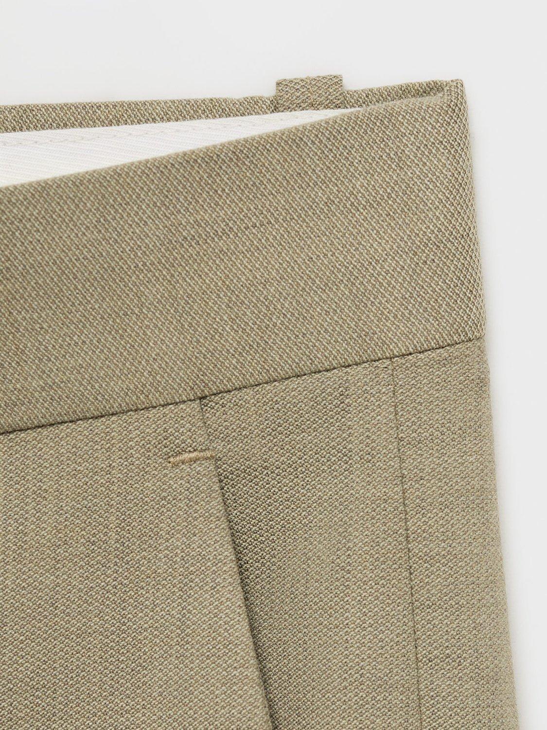 Product image 8 of 8, which shows Mango Milan Tailored Trousers, Green, 32