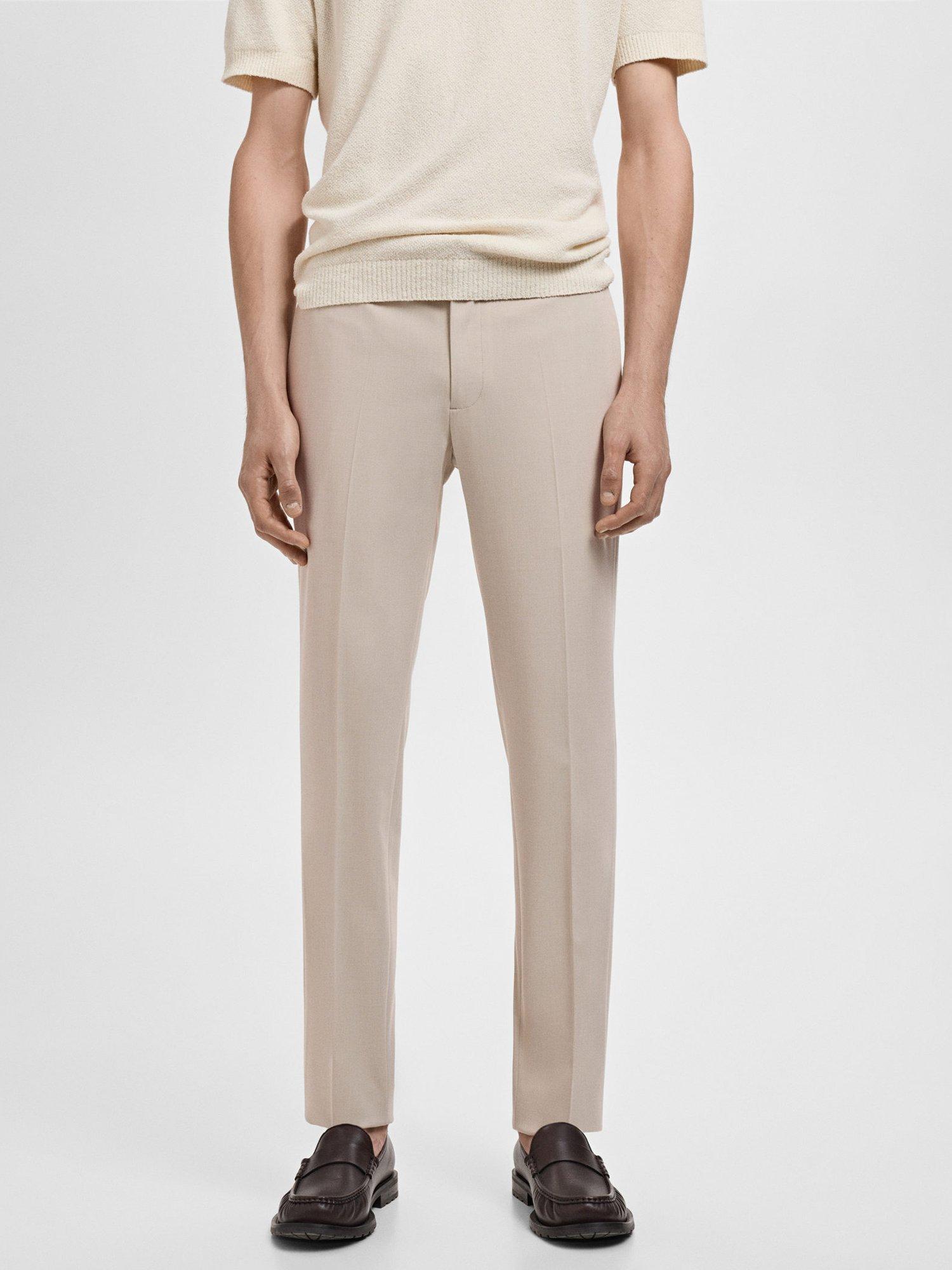Product image 1 of 8, which shows Mango Paris Trousers, Light Beige, 32