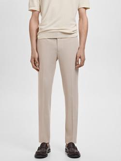 Mango Paris Trousers, Light Beige, Light Beige