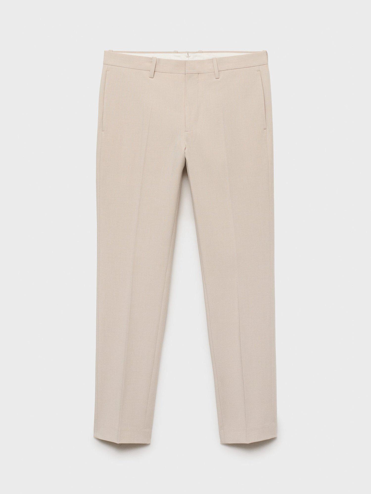 Product image 3 of 8, which shows Mango Paris Trousers, Light Beige, 32