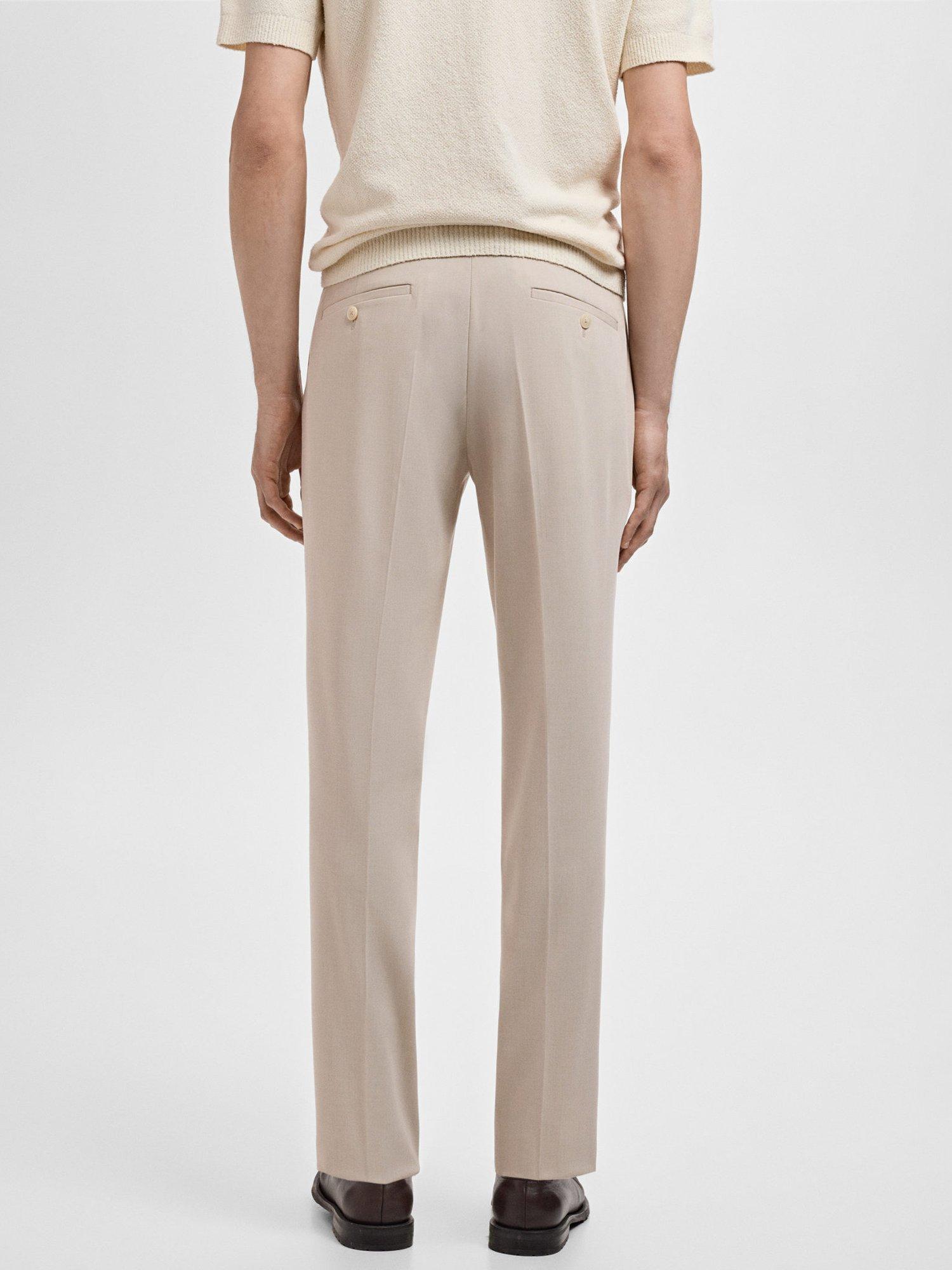 Product image 4 of 8, which shows Mango Paris Trousers, Light Beige, 32