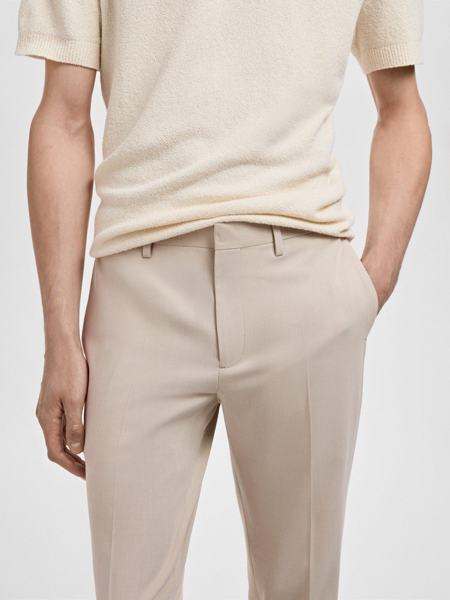 Product image 6 of 8, which shows Mango Paris Trousers, Light Beige, 32