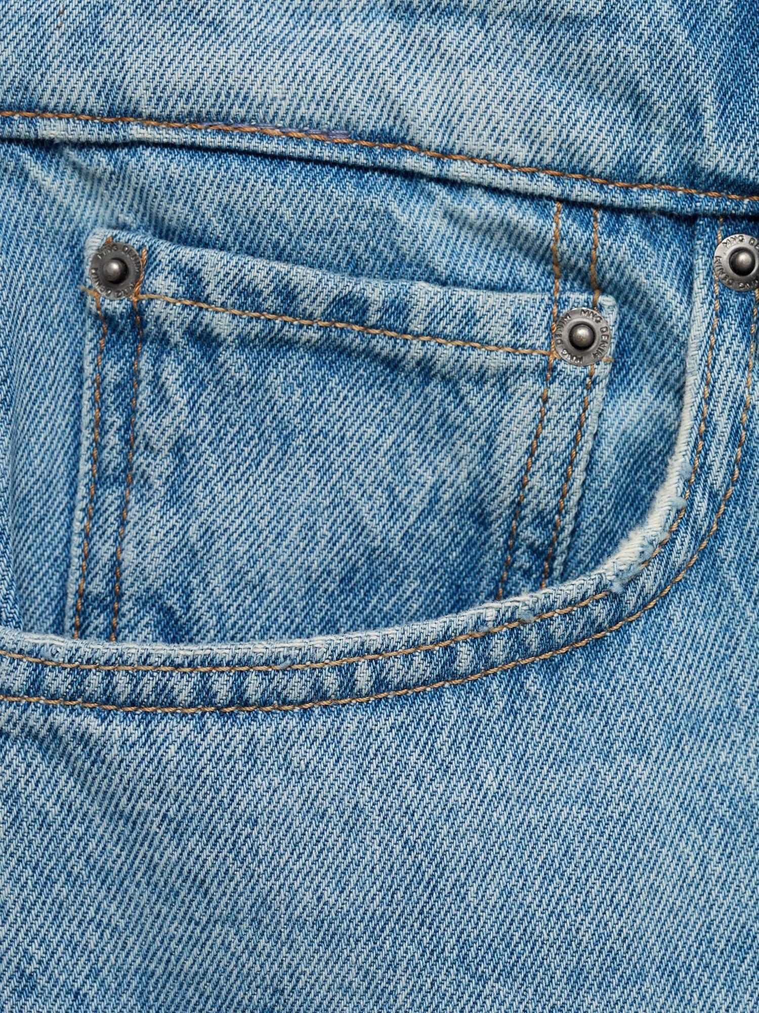 Product image 5 of 8, which shows Mango Jarod Cotton Shorts, Mid Blue, 30