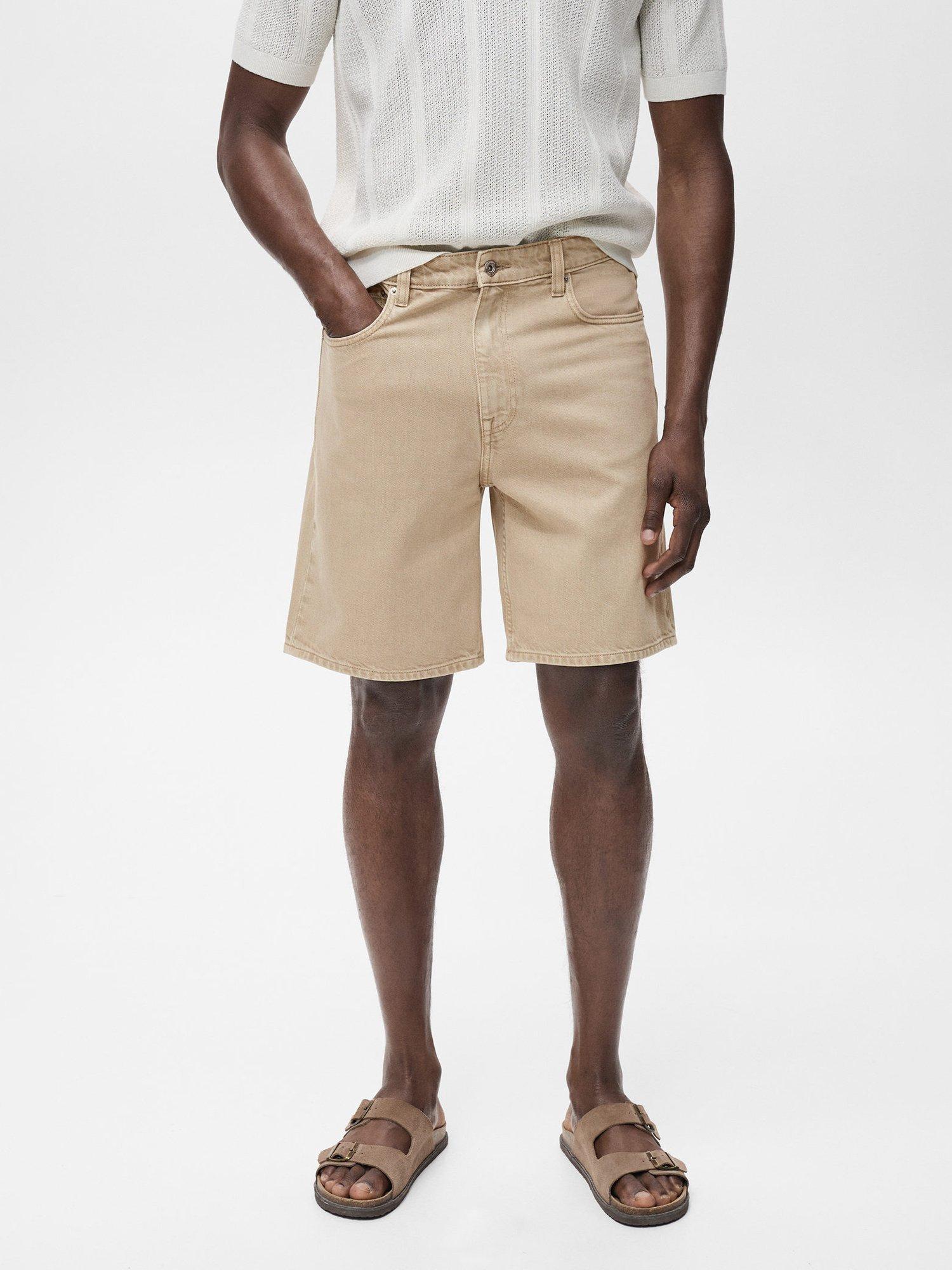 Product image 1 of 8, which shows Mango Jarod Cotton Shorts, Natural, 30