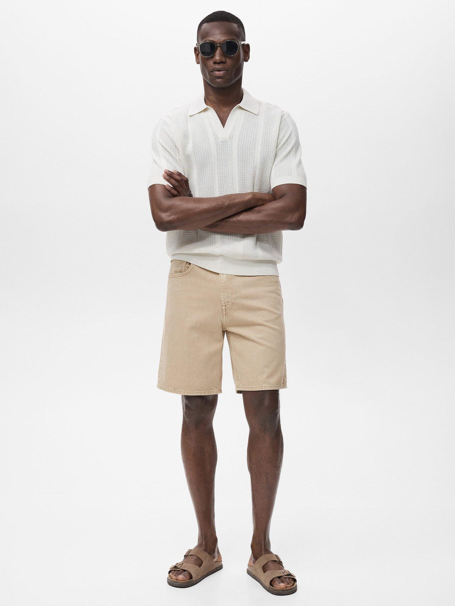 Product image 2 of 8, which shows Mango Jarod Cotton Shorts, Natural, 30