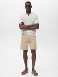 Mango Jarod Cotton Shorts, Natural