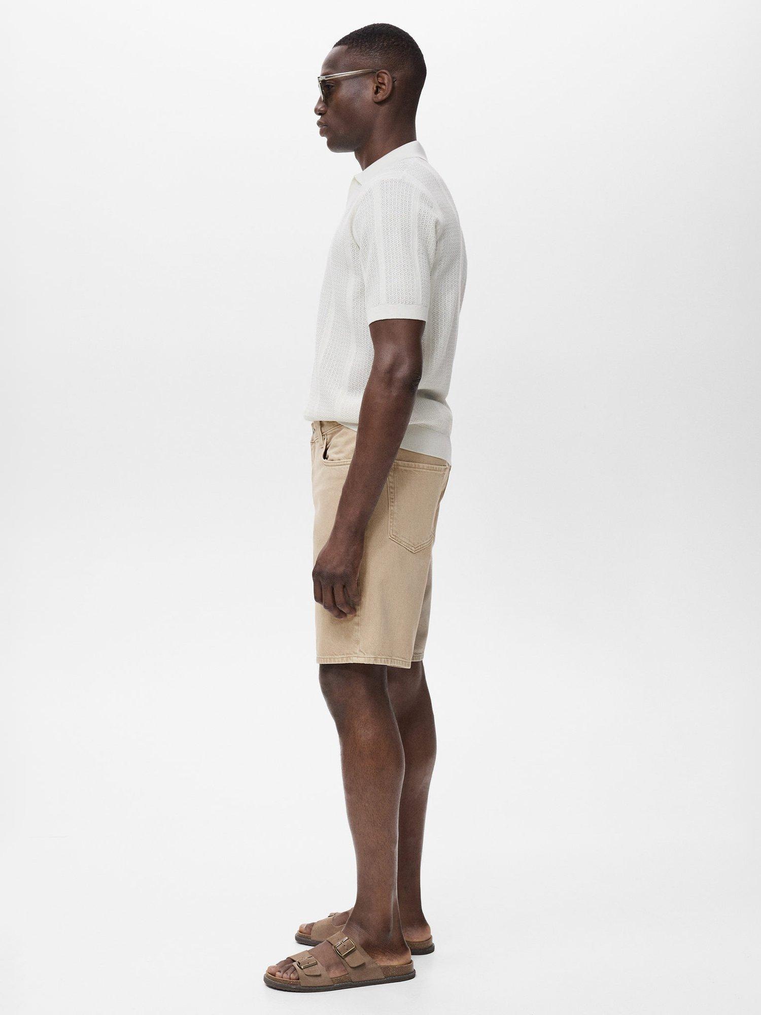 Product image 7 of 8, which shows Mango Jarod Cotton Shorts, Natural, 30