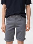 Mango Nepto Cotton Blend Shorts, Medium Blue