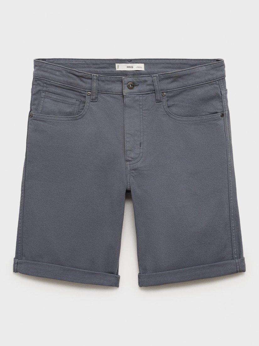Product image 3 of 8, which shows Mango Nepto Cotton Blend Shorts, Medium Blue, 30