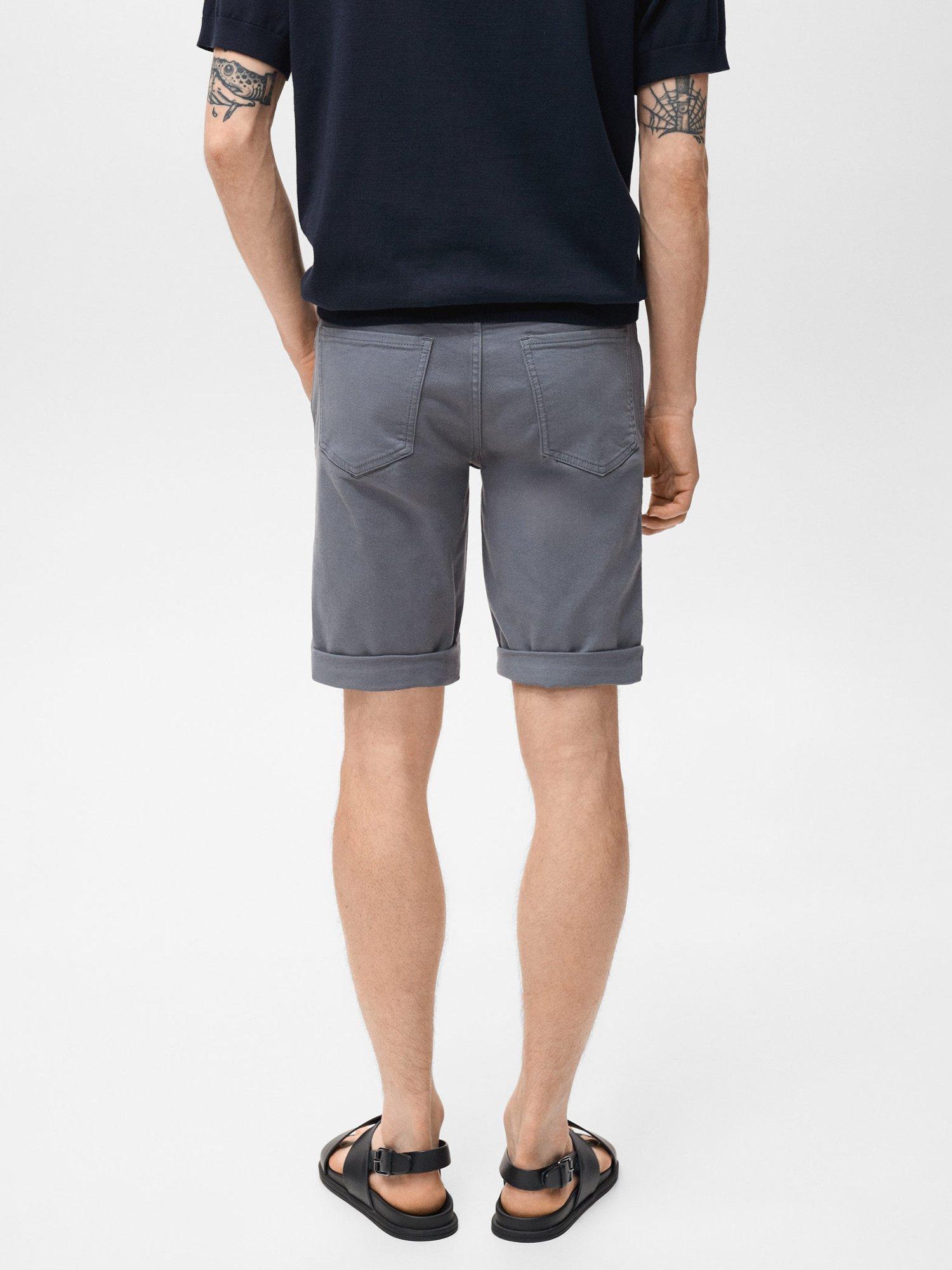 Product image 4 of 8, which shows Mango Nepto Cotton Blend Shorts, Medium Blue, 30