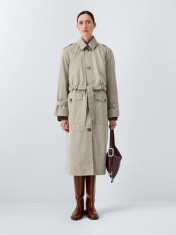 John Lewis x REJINA PYO Storm Flap Detail Trench Coat, Light Khaki, Light Khaki