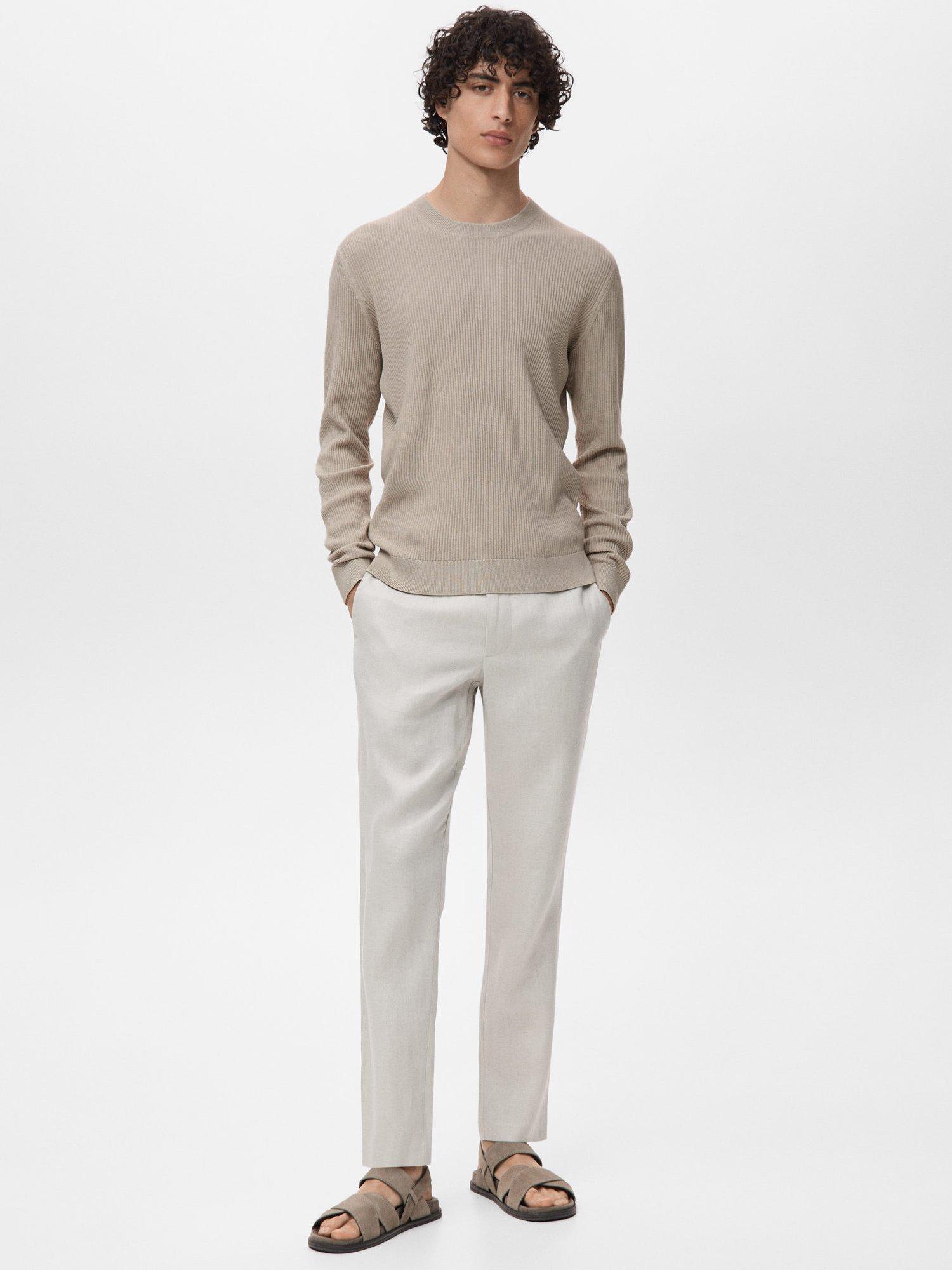 Product image 2 of 8, which shows Mango Antigua Crew Neck Jumper, Light Beige, XXL