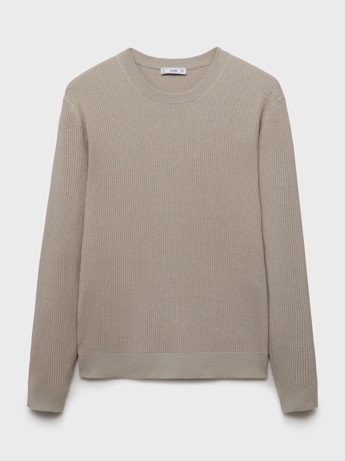 Product image 3 of 8, which shows Mango Antigua Crew Neck Jumper, Light Beige, XXL