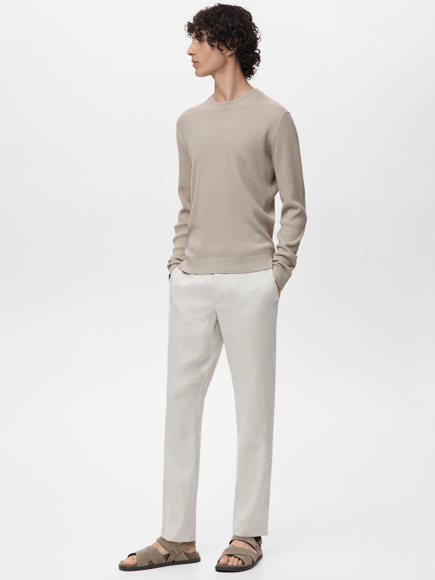 Product image 7 of 8, which shows Mango Antigua Crew Neck Jumper, Light Beige, XXL