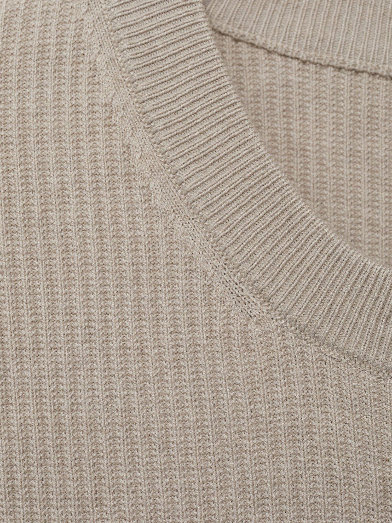 Product image 8 of 8, which shows Mango Antigua Crew Neck Jumper, Light Beige, XXL